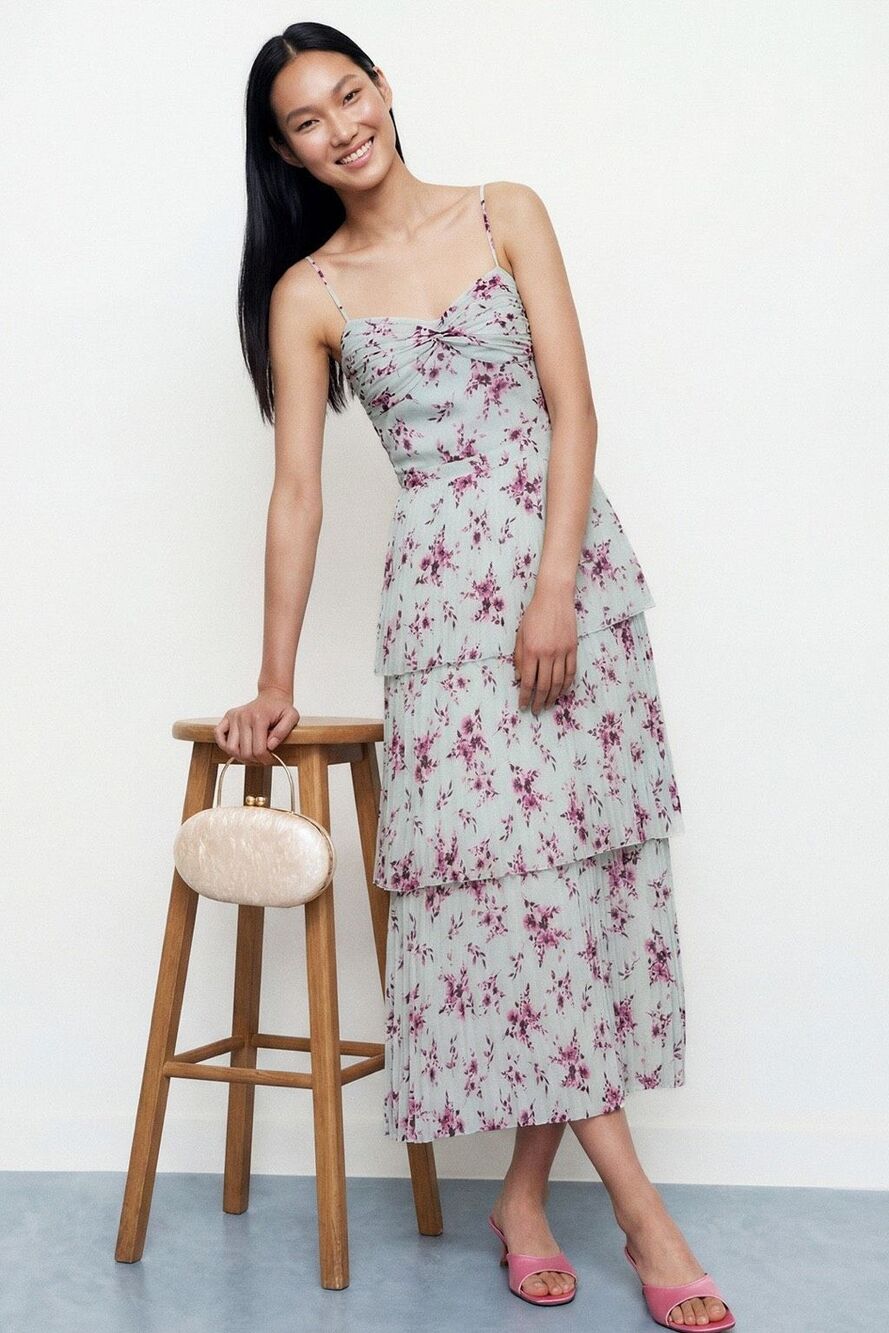 ML Monique Lhuillier Tulle Midi Dress Size US 6 $595